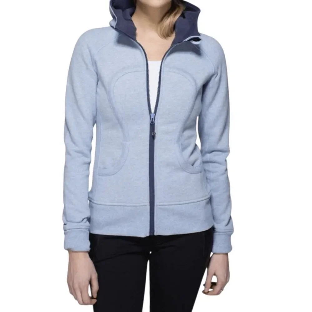 LULULEMON ATHLETICA Scuba Hoodie 'Heatherd Lullaby/Cadet Blue' Size 4